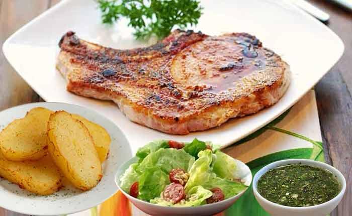 Chuleta de cerdo asada